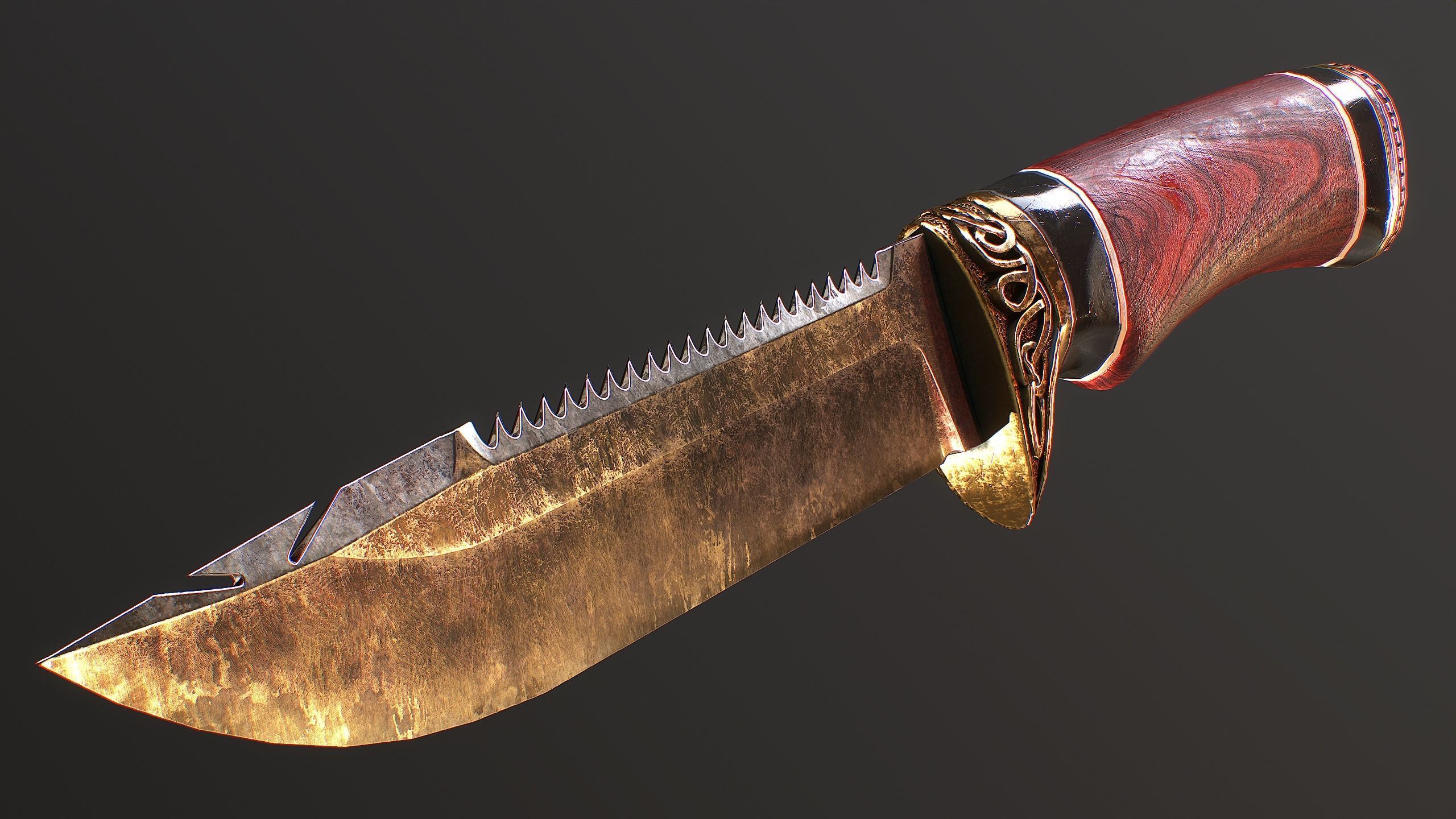 CAPTAINS KNIFE Low-poly 3D model_7