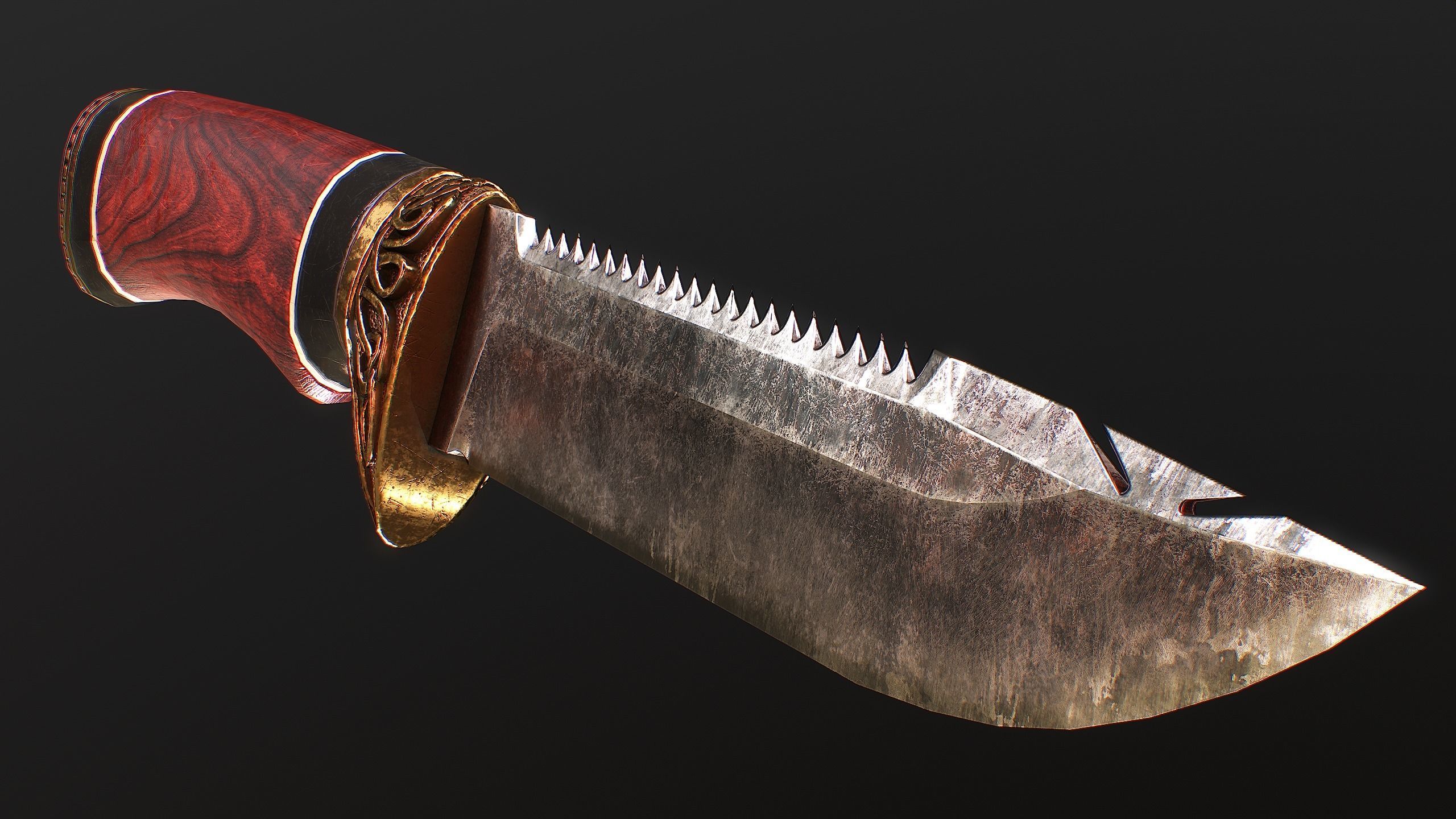 CAPTAINS KNIFE Low-poly 3D model_8