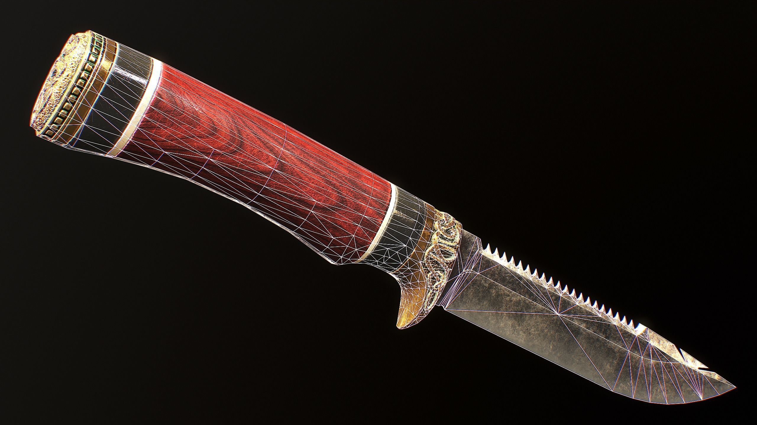 CAPTAINS KNIFE Low-poly 3D model_12