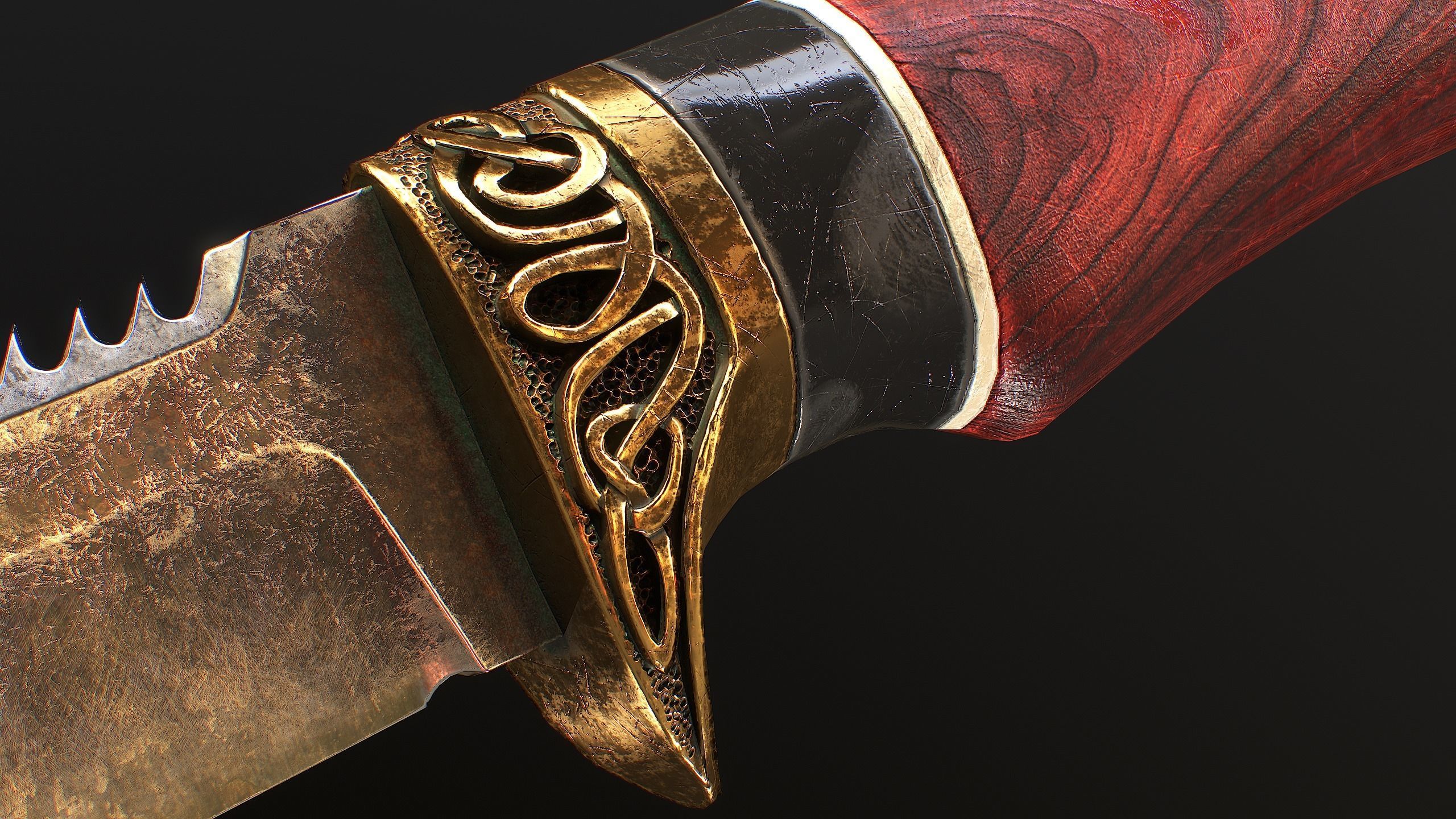 CAPTAINS KNIFE Low-poly 3D model_9