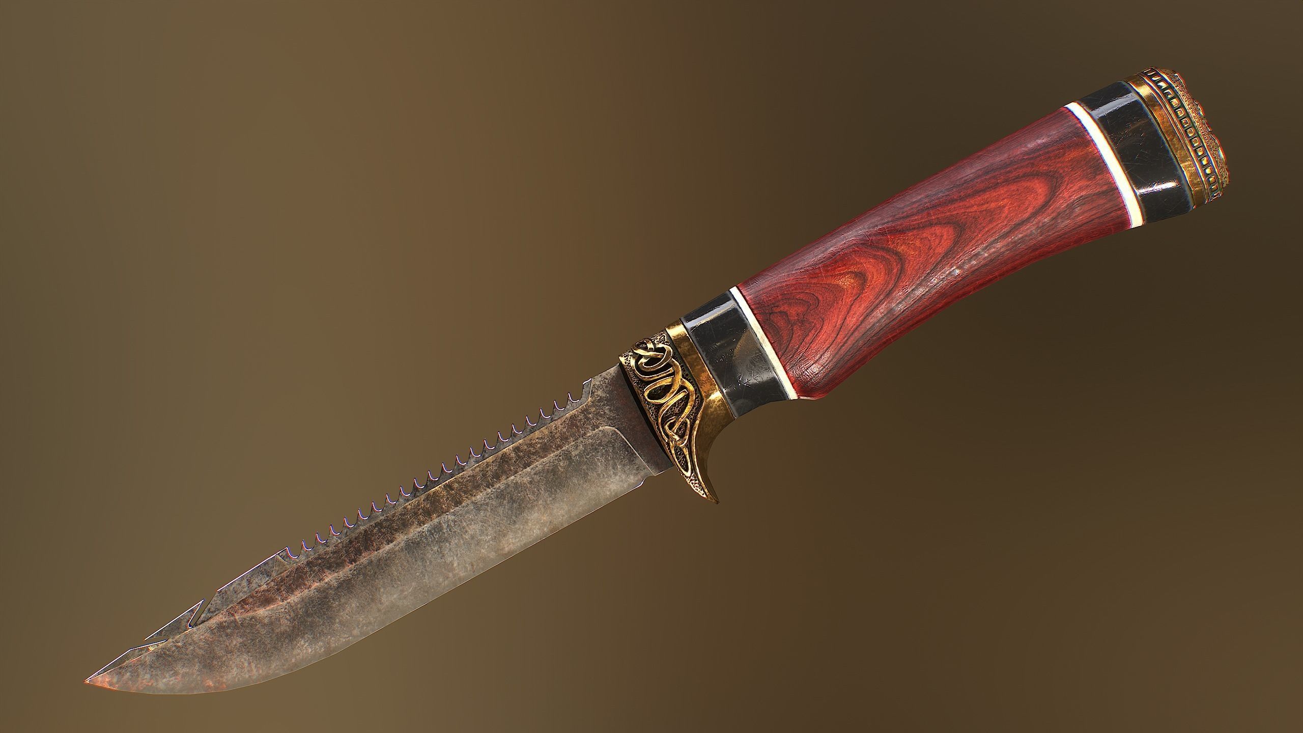 CAPTAINS KNIFE Low-poly 3D model_1