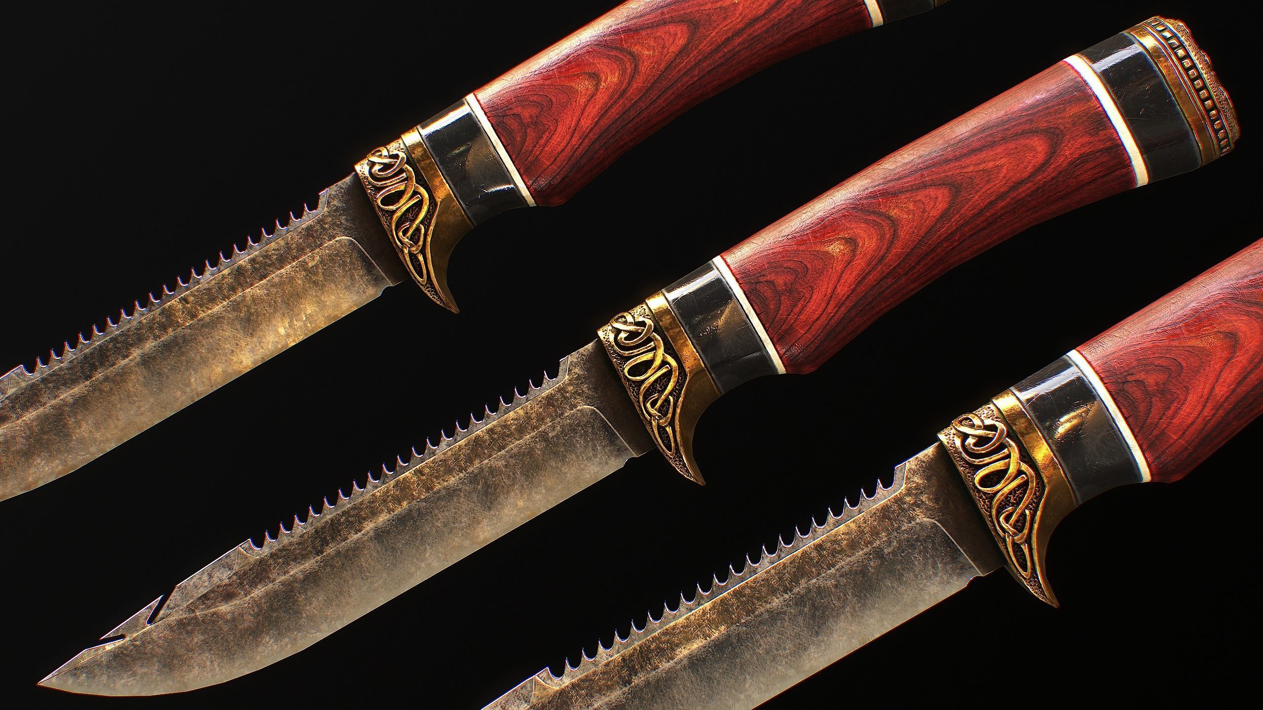 CAPTAINS KNIFE Low-poly 3D model_11