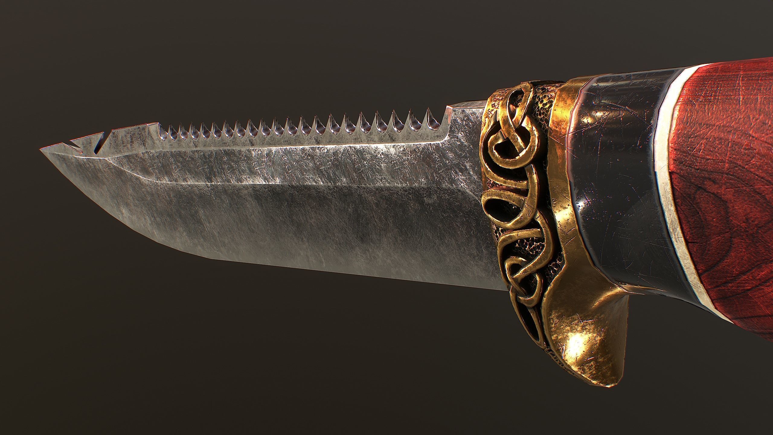 CAPTAINS KNIFE Low-poly 3D model_6