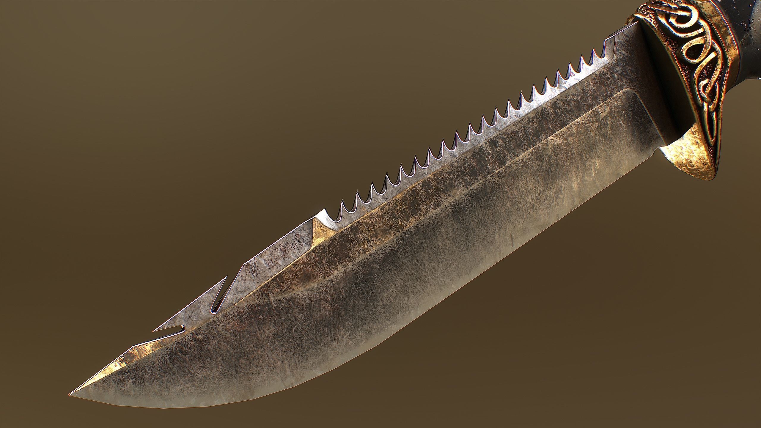 CAPTAINS KNIFE Low-poly 3D model_5