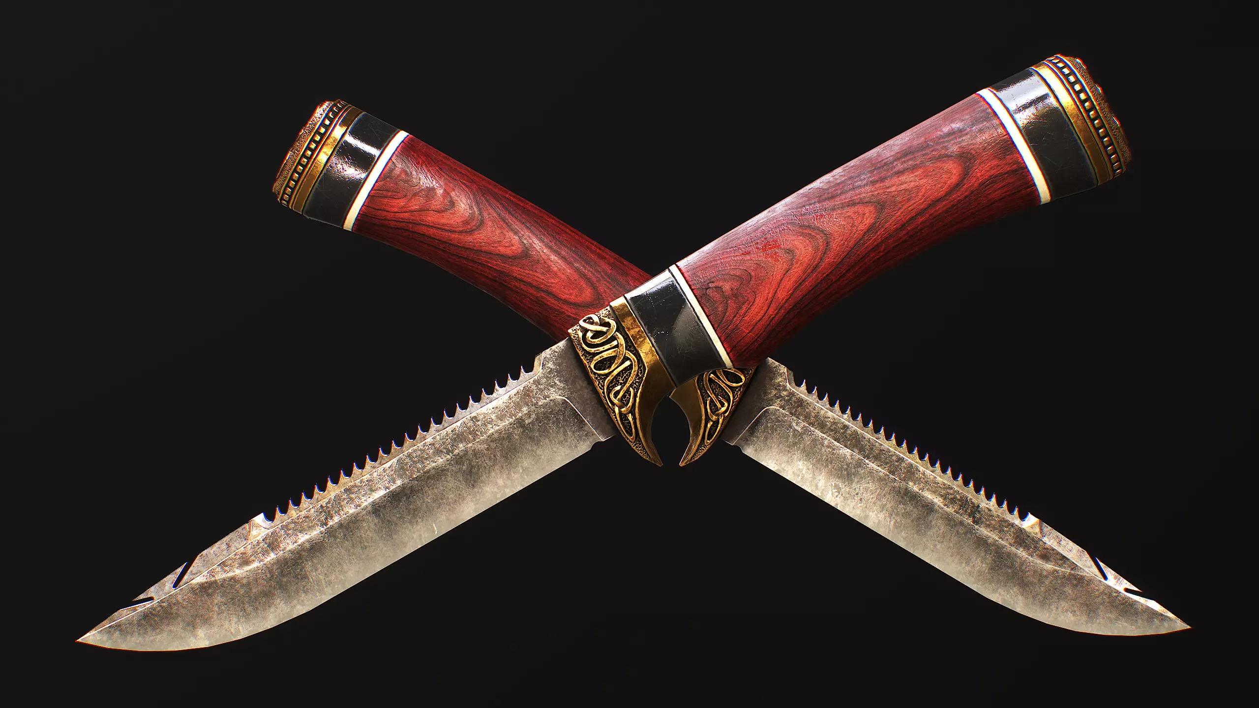 CAPTAINS KNIFE Low-poly 3D model_0