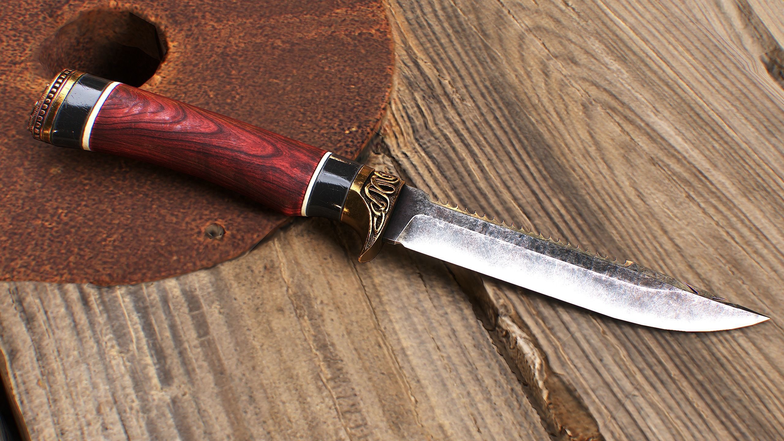 CAPTAINS KNIFE Low-poly 3D model_10