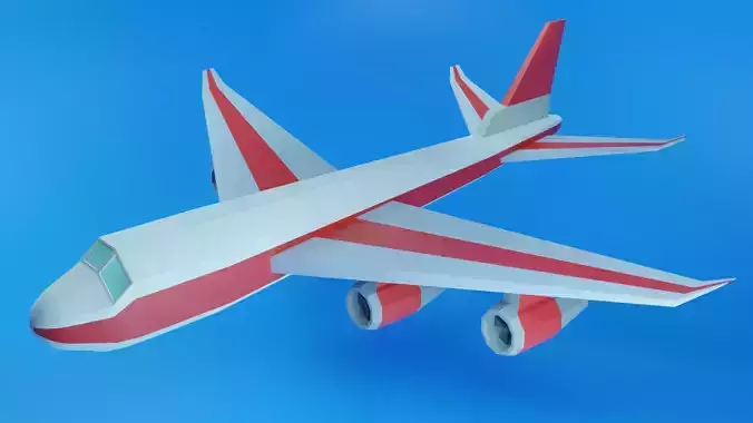 Airplane  Low-poly 3D model
