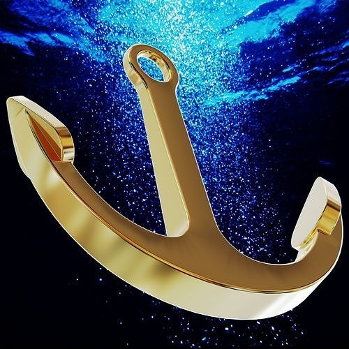 Anchor Pendant Earring and Keychain 3D print model
