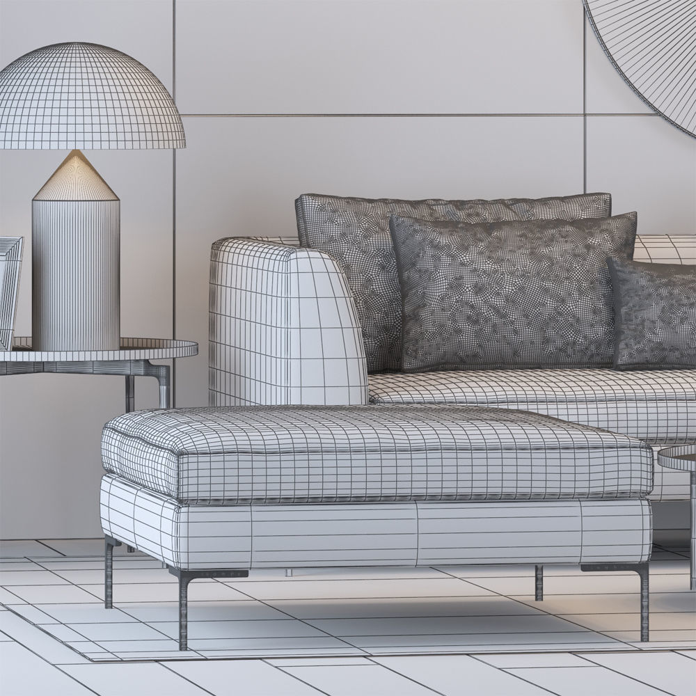sofa modern 3D model_2