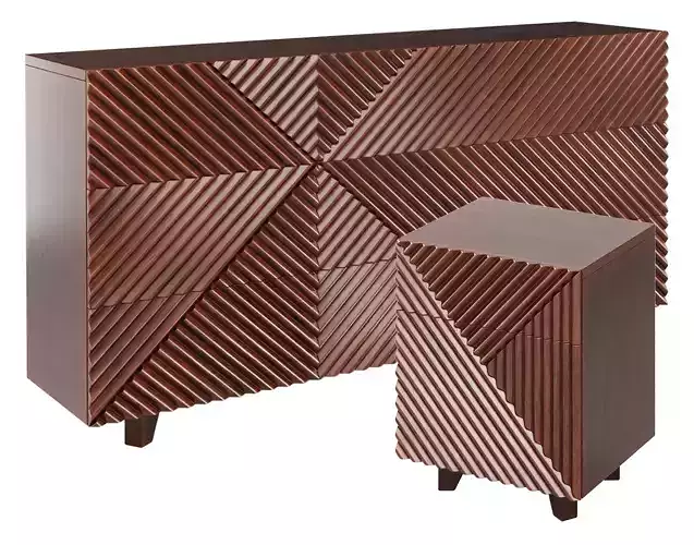 Rosanna Ceravolo Drawer and Nightstand - furniture set 01