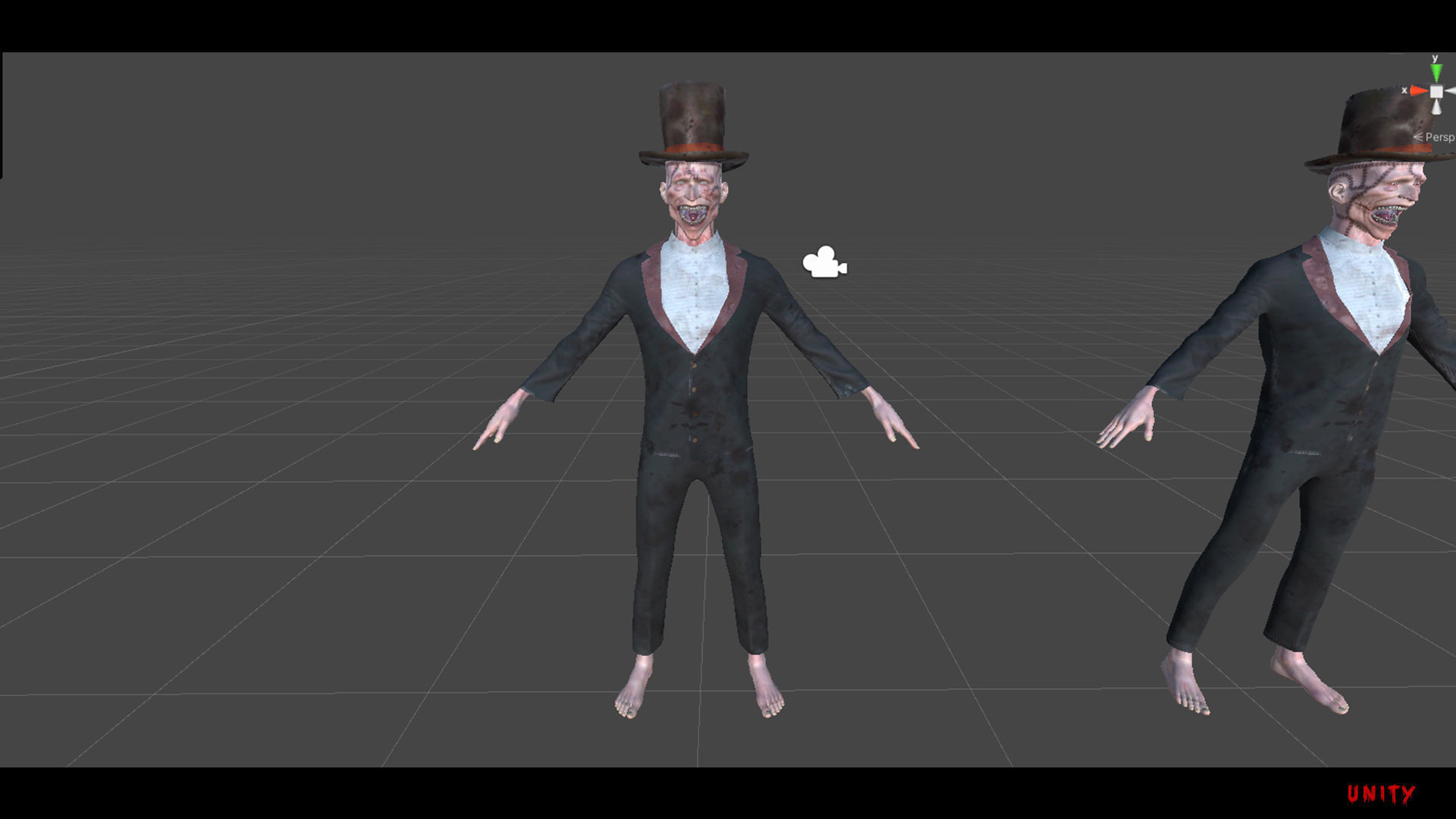 The Terrible man game character for Horror games Low-poly 3D model_15
