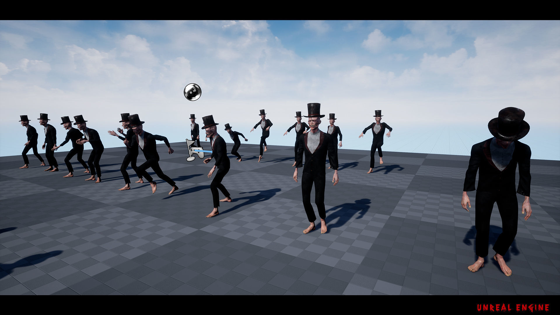 The Terrible man game character for Horror games Low-poly 3D model_12