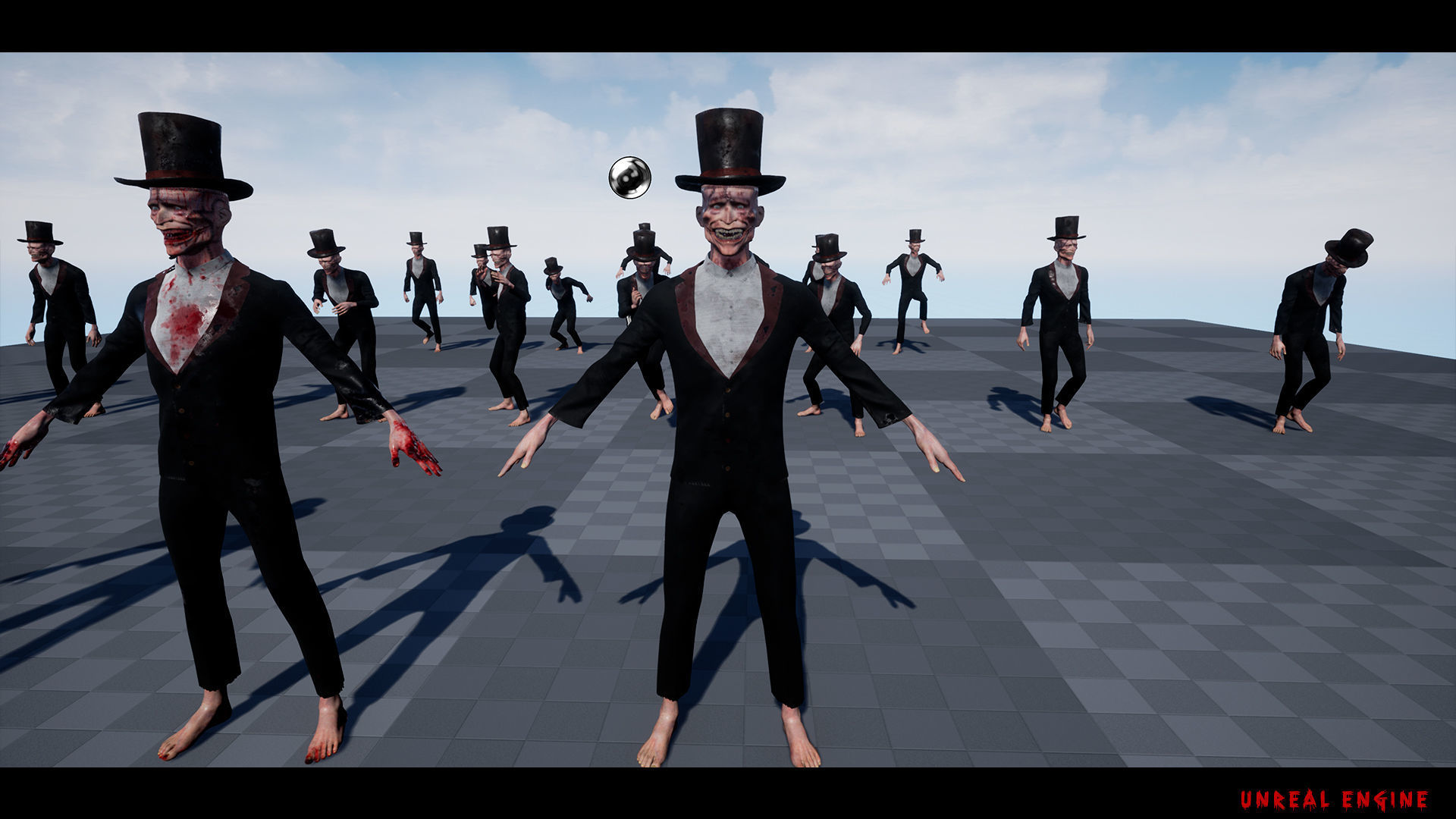 The Terrible man game character for Horror games Low-poly 3D model_11