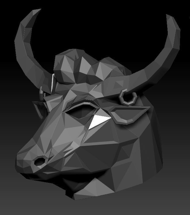 bull head 3D model_2