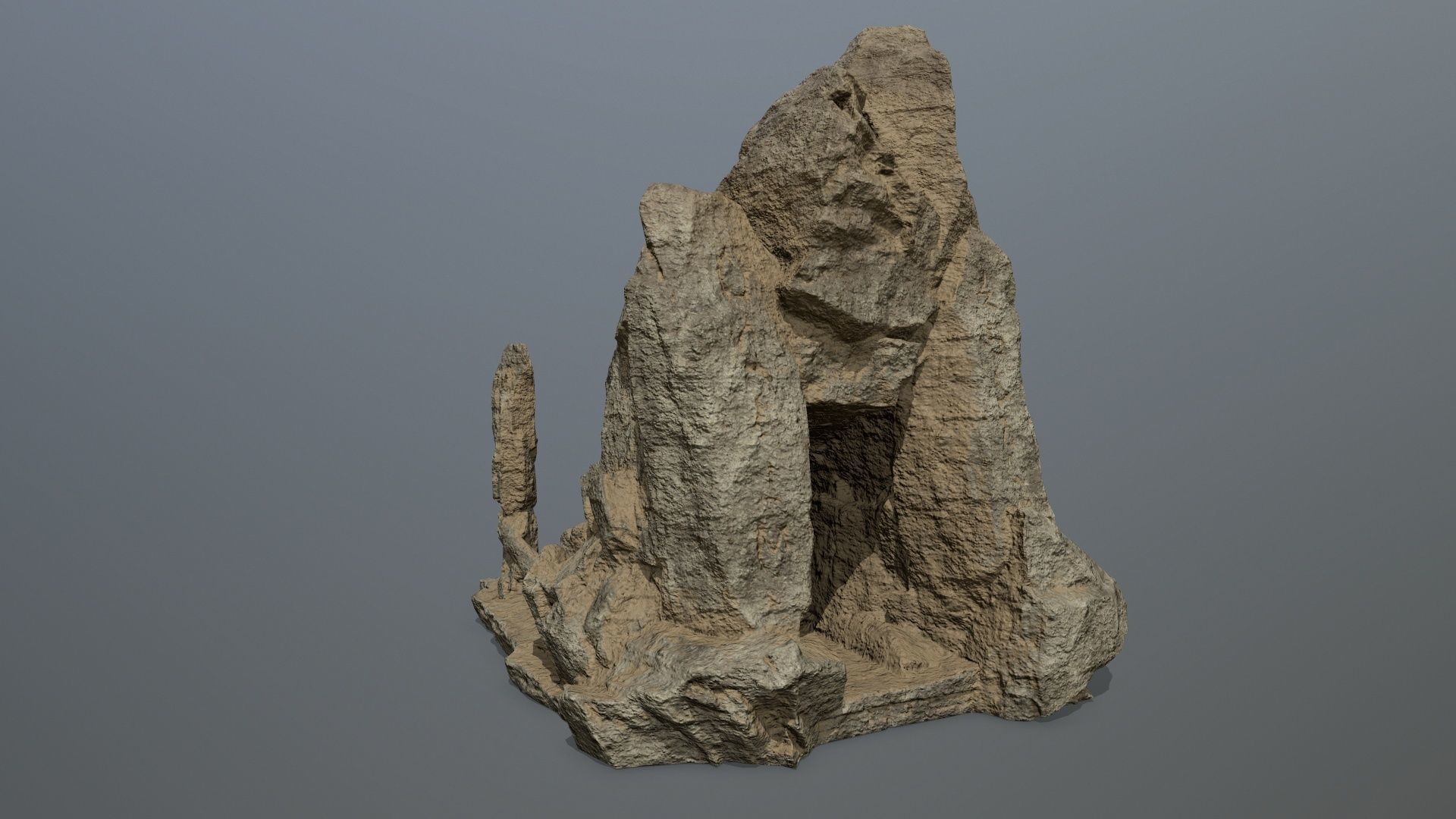 skull gate Low-poly 3D model_5