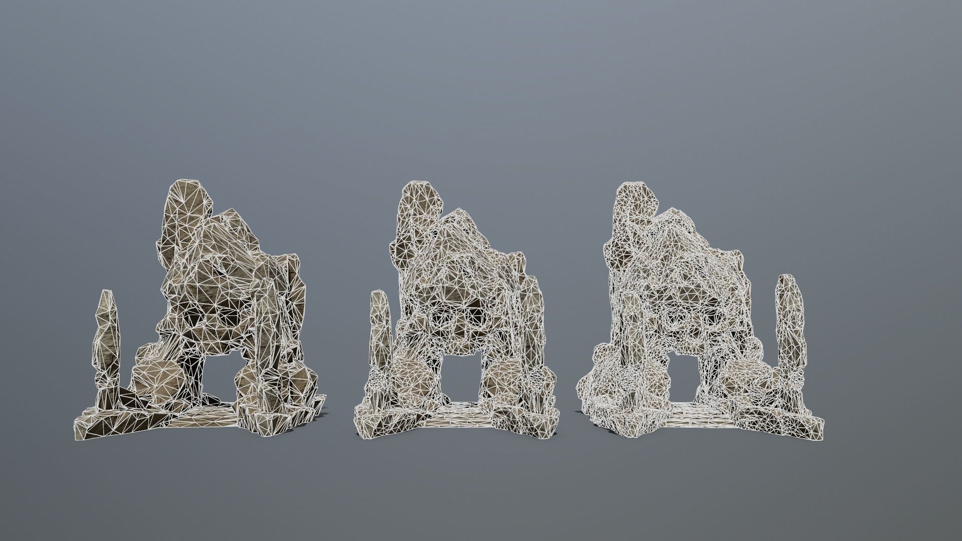 skull gate Low-poly 3D model_11