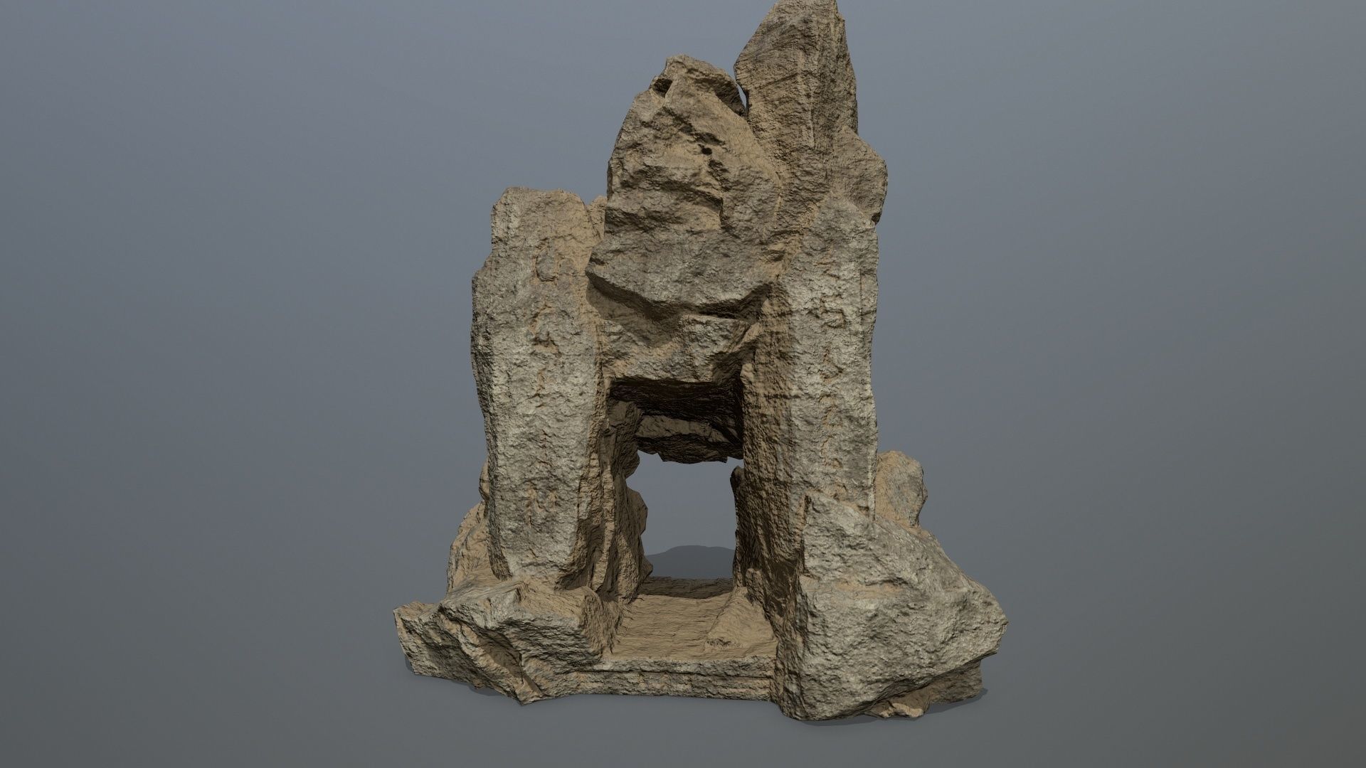 skull gate Low-poly 3D model_6