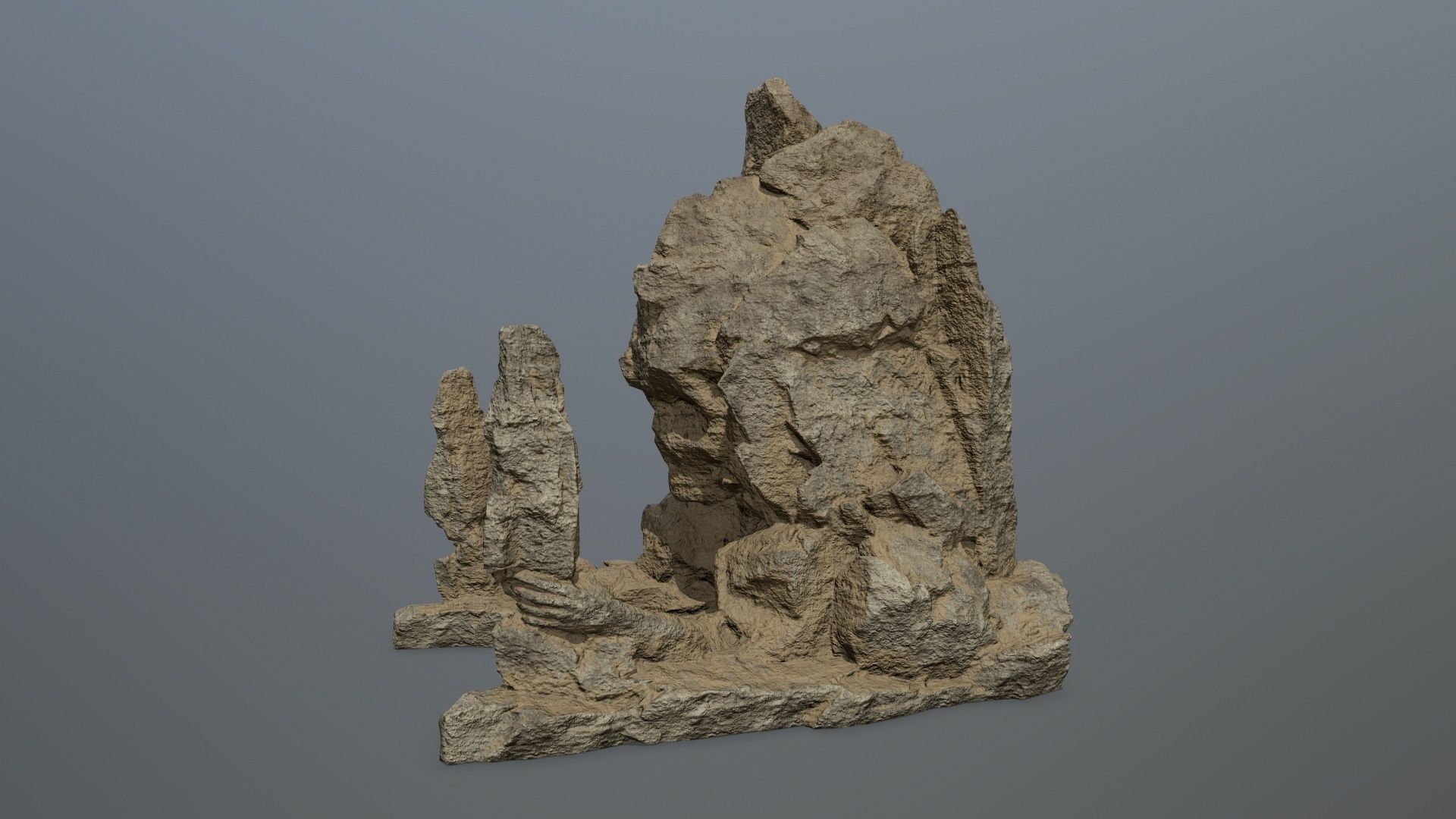 skull gate Low-poly 3D model_3