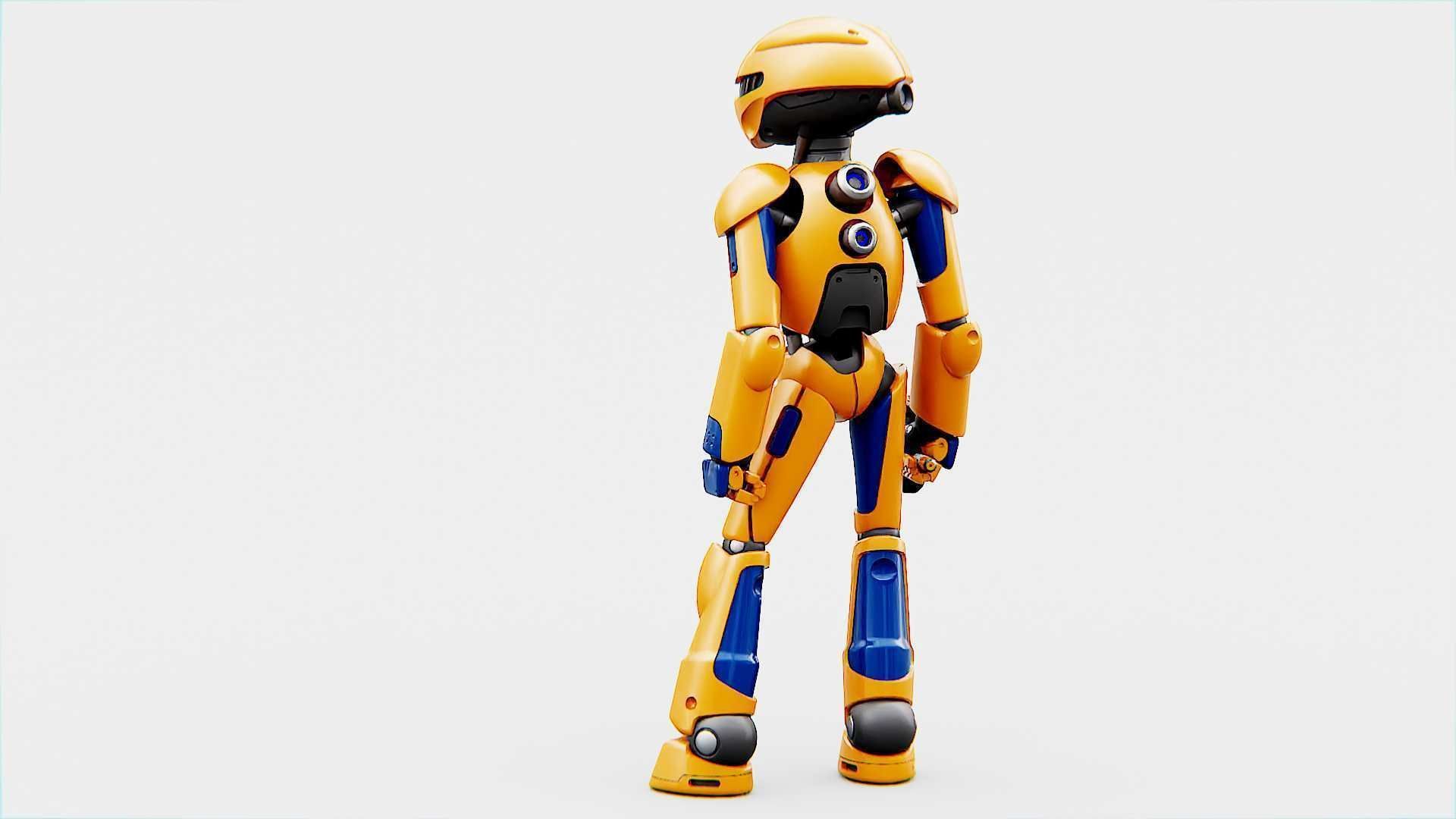 BATLE DROID RF-800 Rigged for Unreal Engine - Unity - MIXAMO 3D model_7