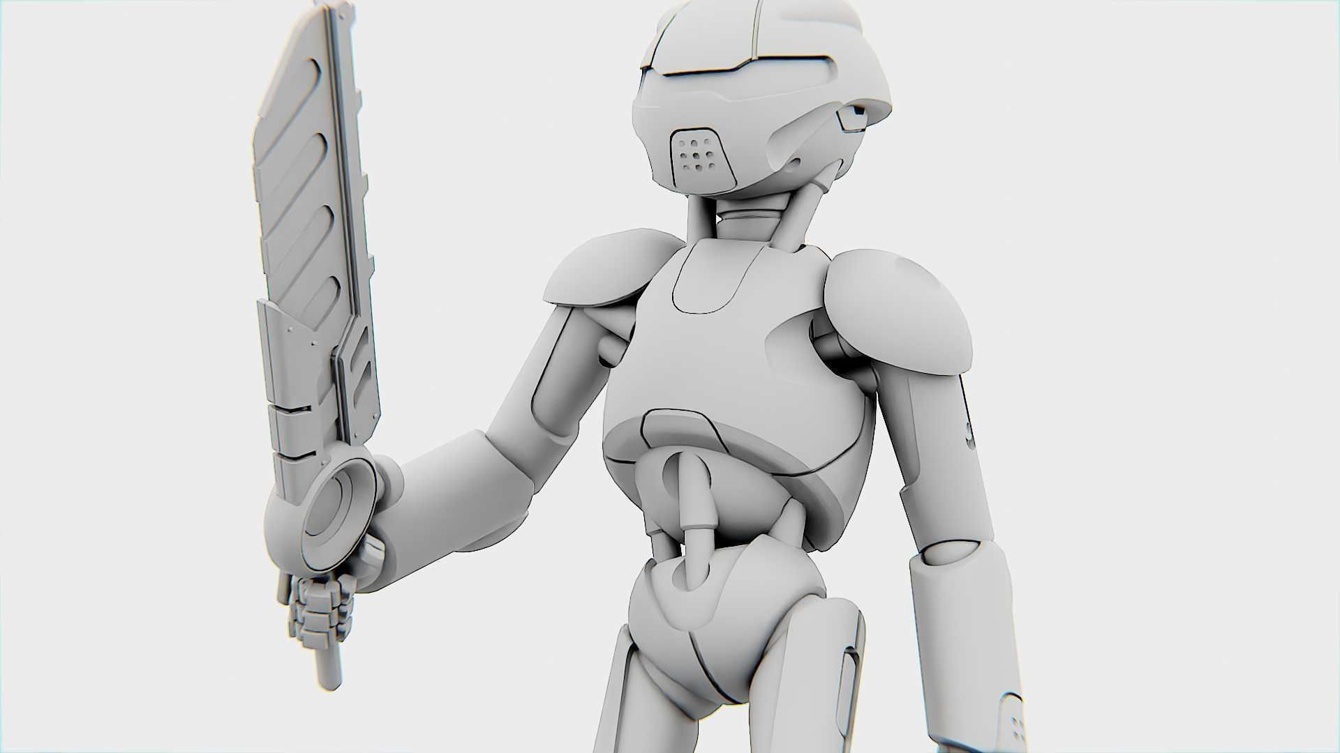 BATLE DROID RF-800 Rigged for Unreal Engine - Unity - MIXAMO 3D model_35