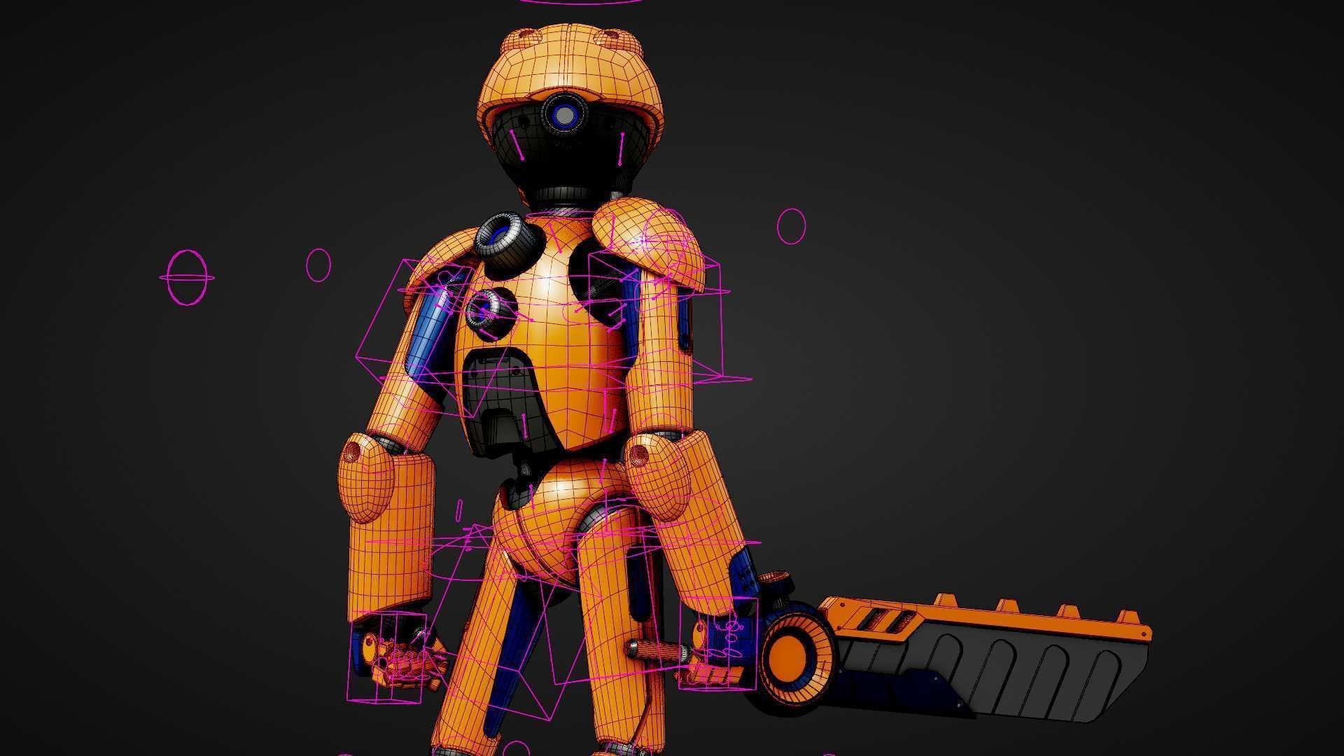 BATLE DROID RF-800 Rigged for Unreal Engine - Unity - MIXAMO 3D model_39