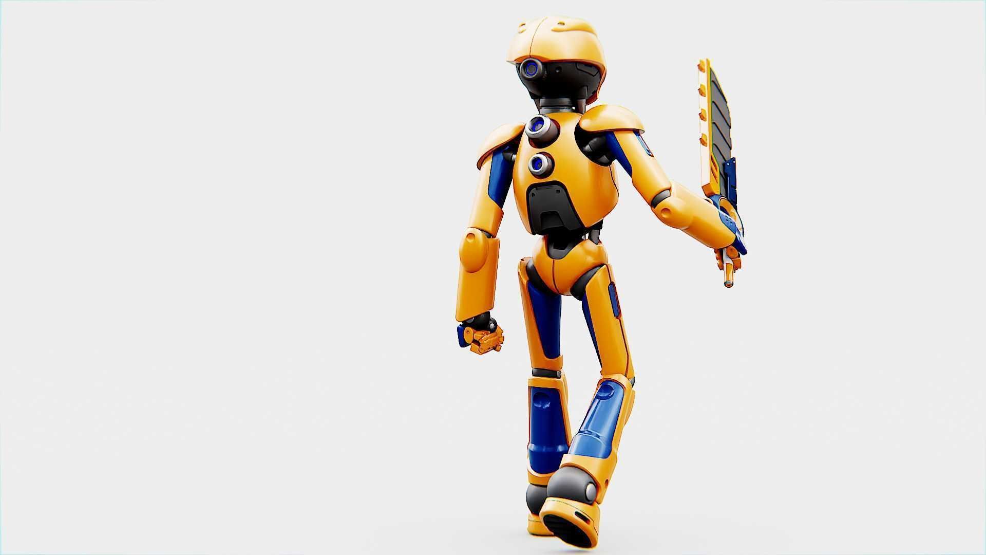 BATLE DROID RF-800 Rigged for Unreal Engine - Unity - MIXAMO 3D model_27