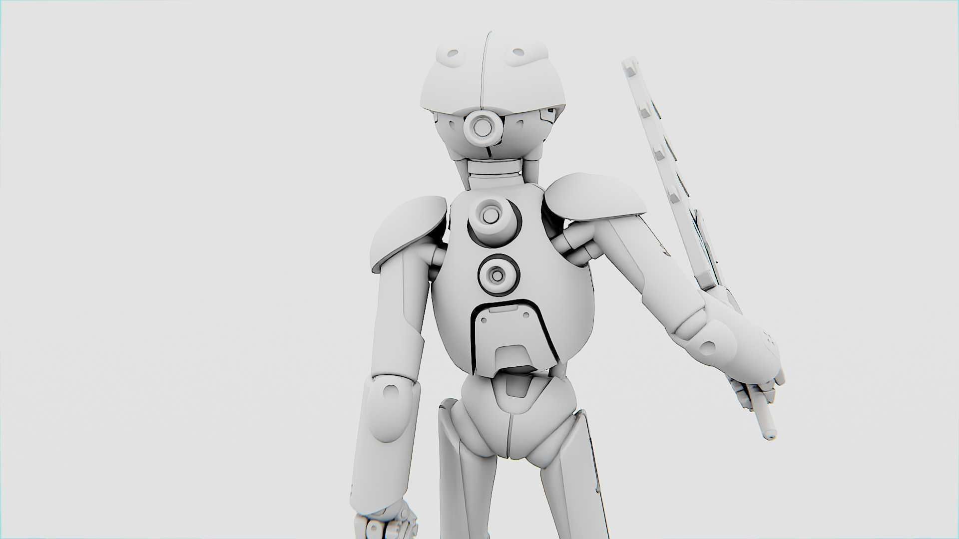BATLE DROID RF-800 Rigged for Unreal Engine - Unity - MIXAMO 3D model_36