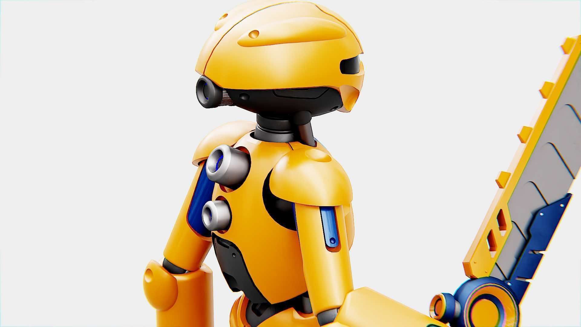 BATLE DROID RF-800 Rigged for Unreal Engine - Unity - MIXAMO 3D model_30