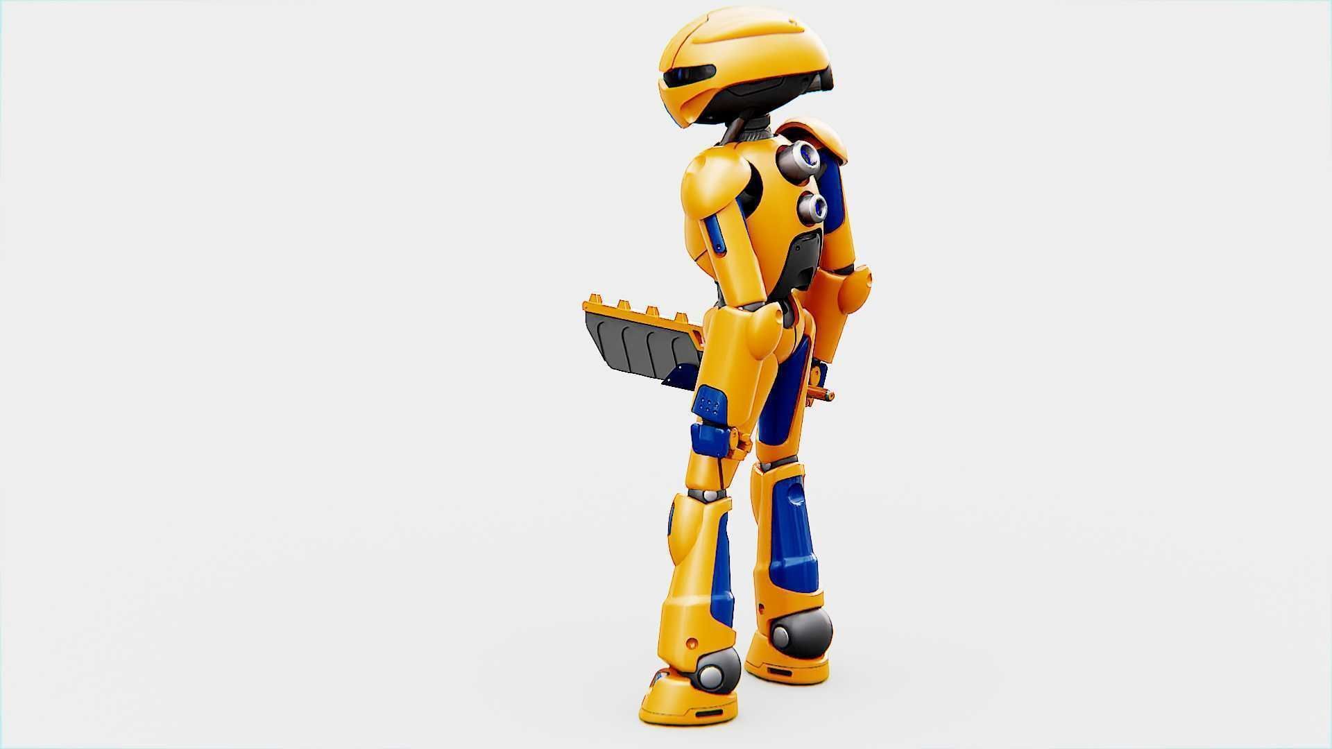 BATLE DROID RF-800 Rigged for Unreal Engine - Unity - MIXAMO 3D model_6