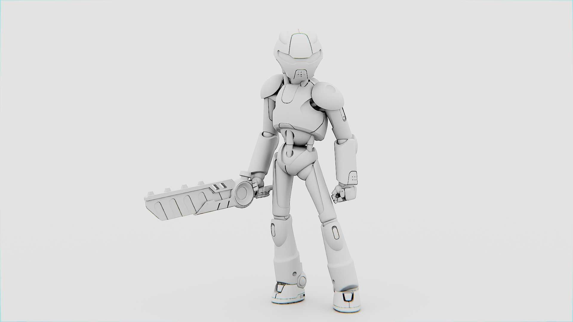 BATLE DROID RF-800 Rigged for Unreal Engine - Unity - MIXAMO 3D model_32