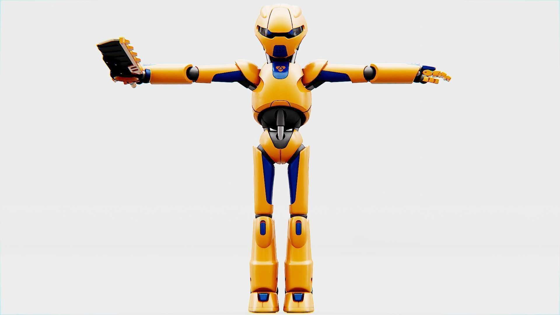 BATLE DROID RF-800 Rigged for Unreal Engine - Unity - MIXAMO 3D model_22