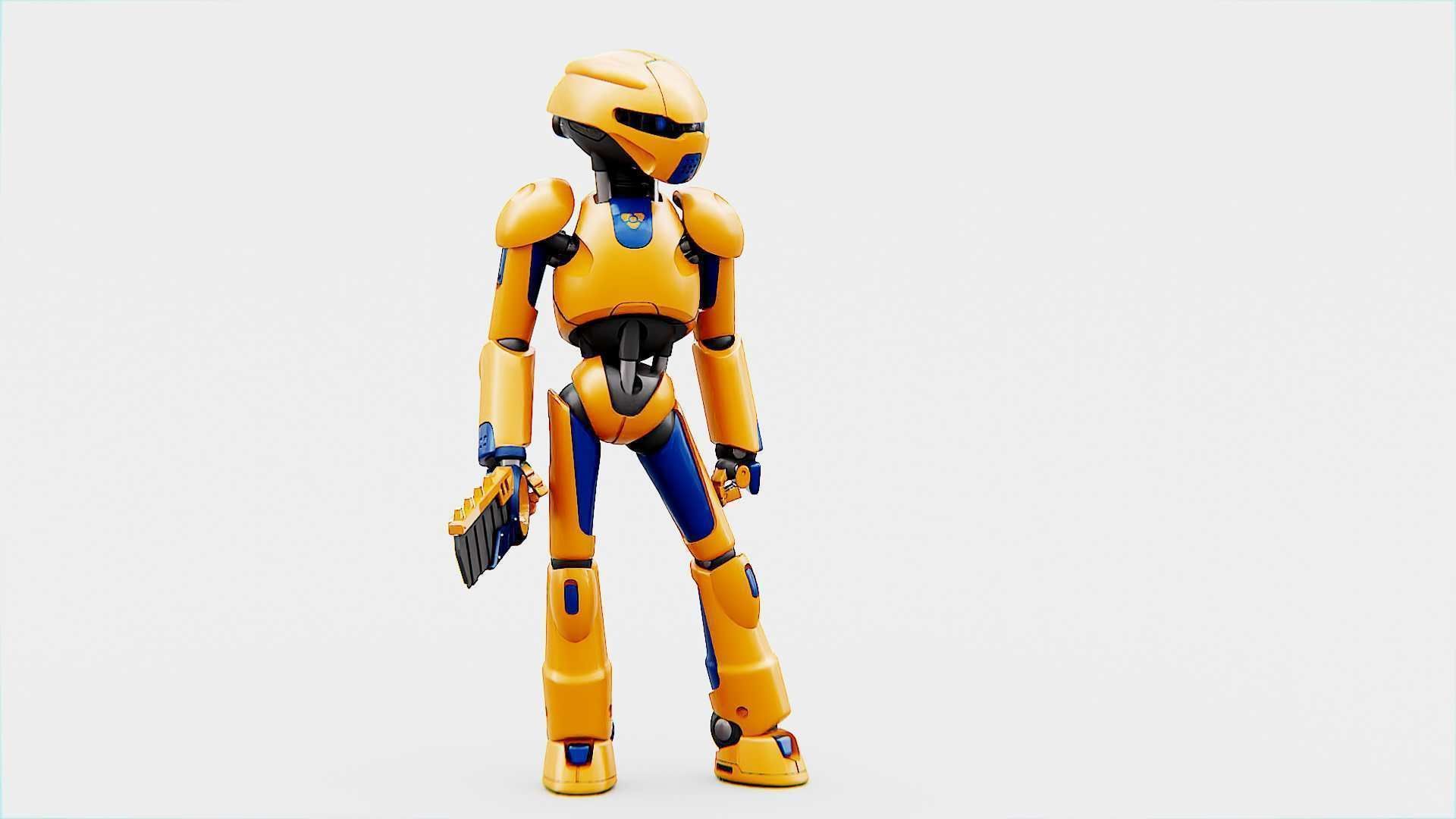 BATLE DROID RF-800 Rigged for Unreal Engine - Unity - MIXAMO 3D model_12