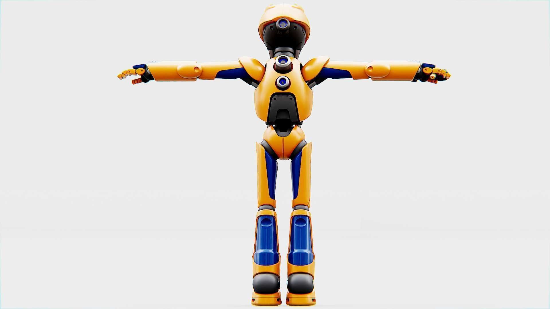 BATLE DROID RF-800 Rigged for Unreal Engine - Unity - MIXAMO 3D model_23