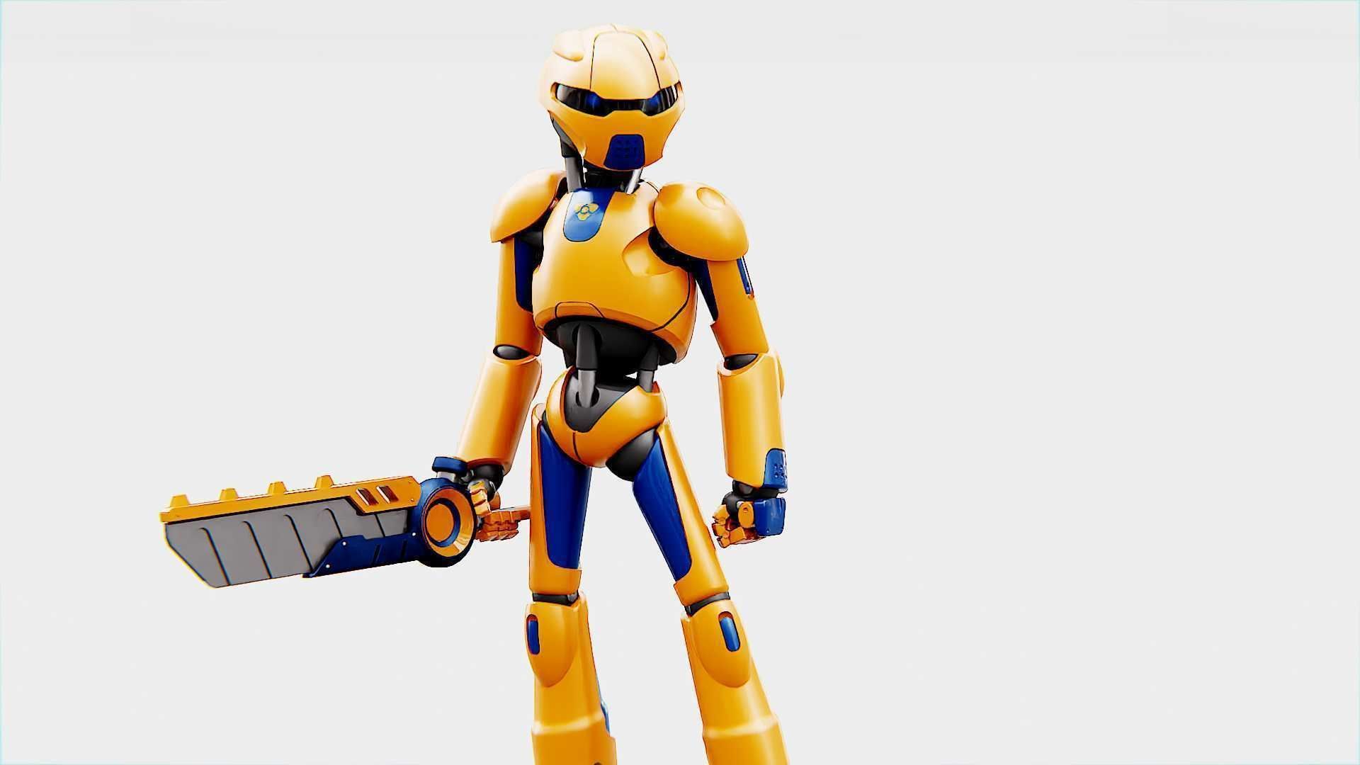 BATLE DROID RF-800 Rigged for Unreal Engine - Unity - MIXAMO 3D model_2