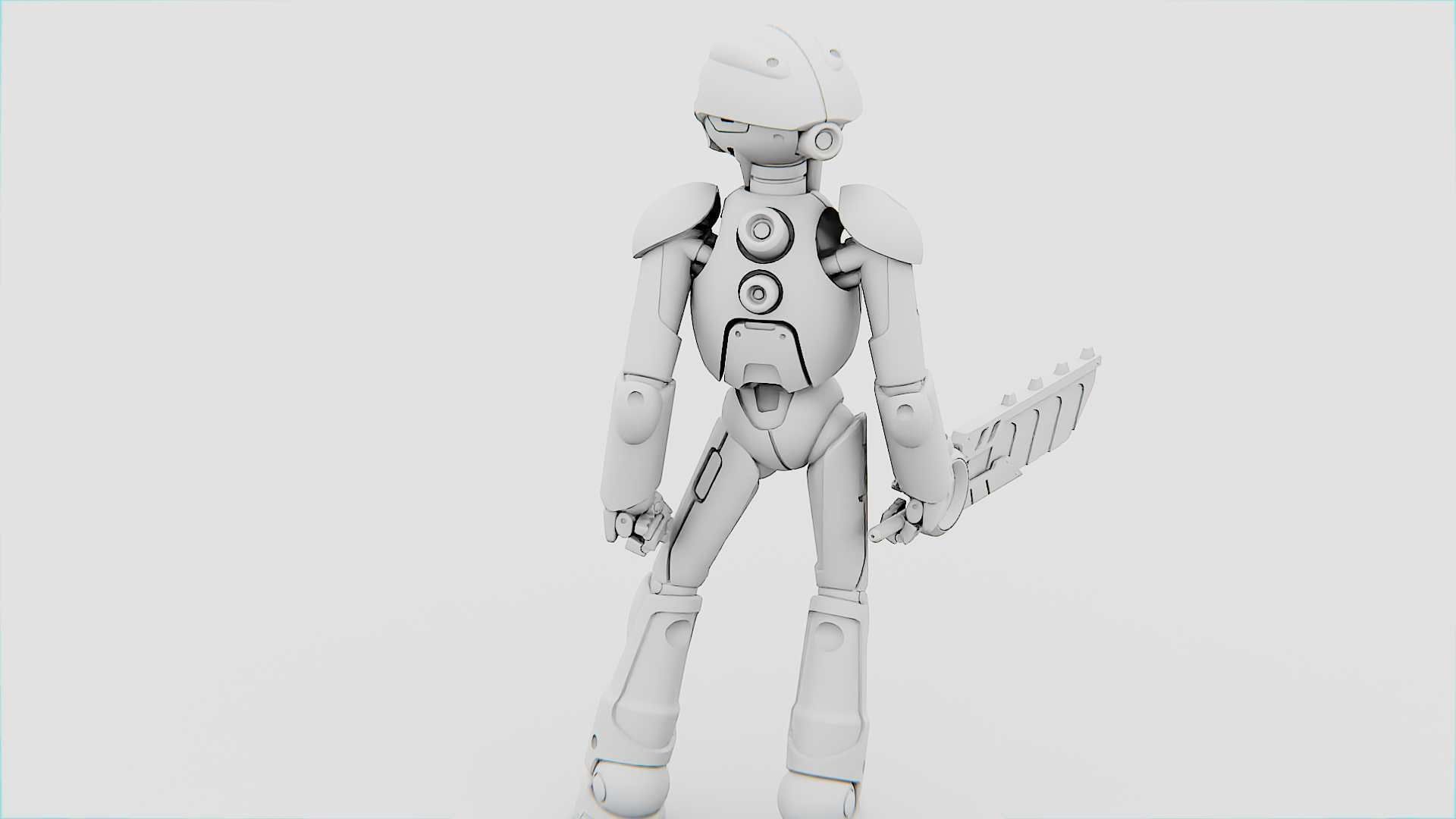 BATLE DROID RF-800 Rigged for Unreal Engine - Unity - MIXAMO 3D model_34