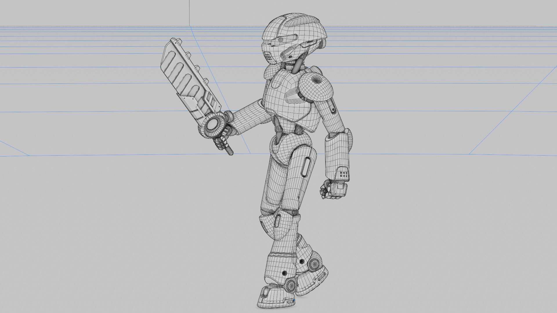 BATLE DROID RF-800 Rigged for Unreal Engine - Unity - MIXAMO 3D model_43