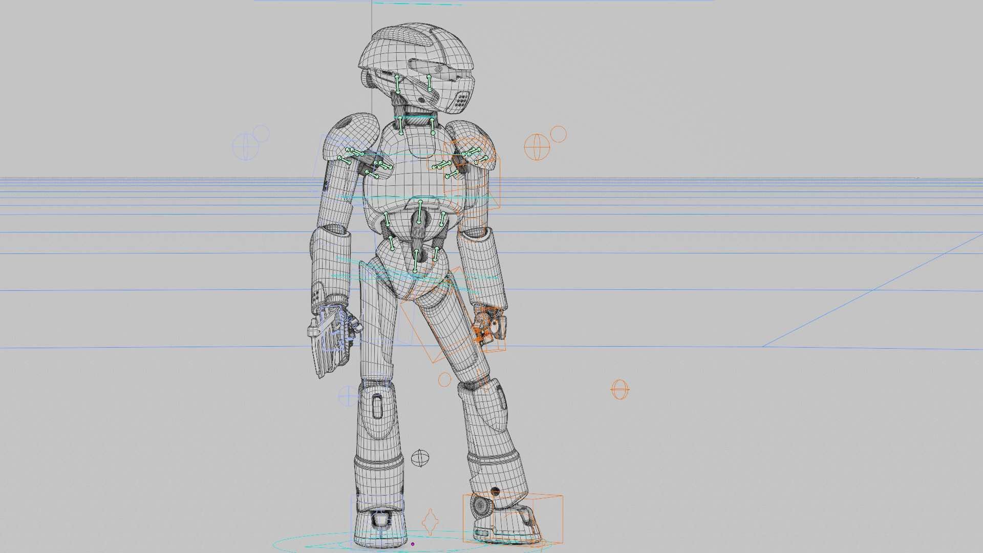 BATLE DROID RF-800 Rigged for Unreal Engine - Unity - MIXAMO 3D model_41