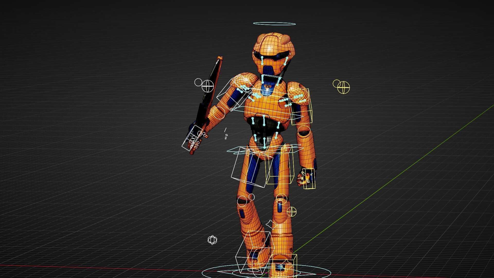 BATLE DROID RF-800 Rigged for Unreal Engine - Unity - MIXAMO 3D model_37