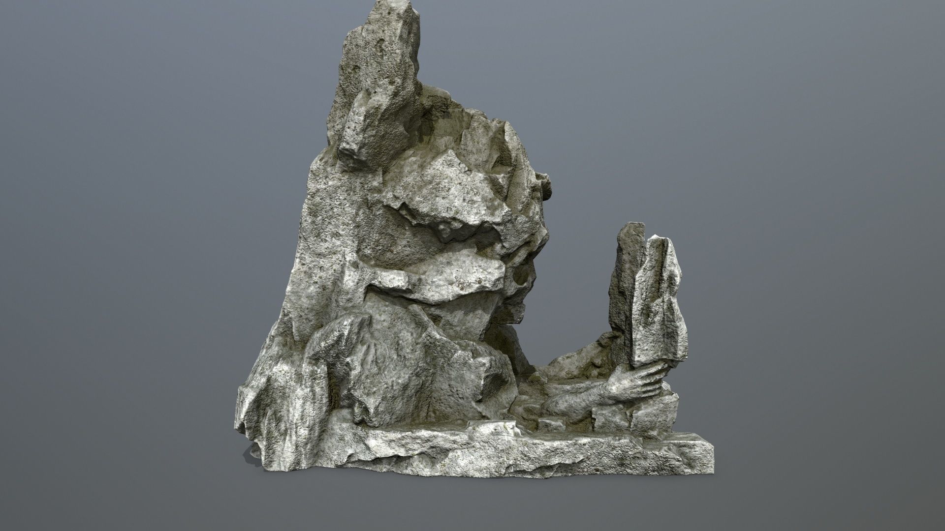 skull gate Low-poly 3D model_8