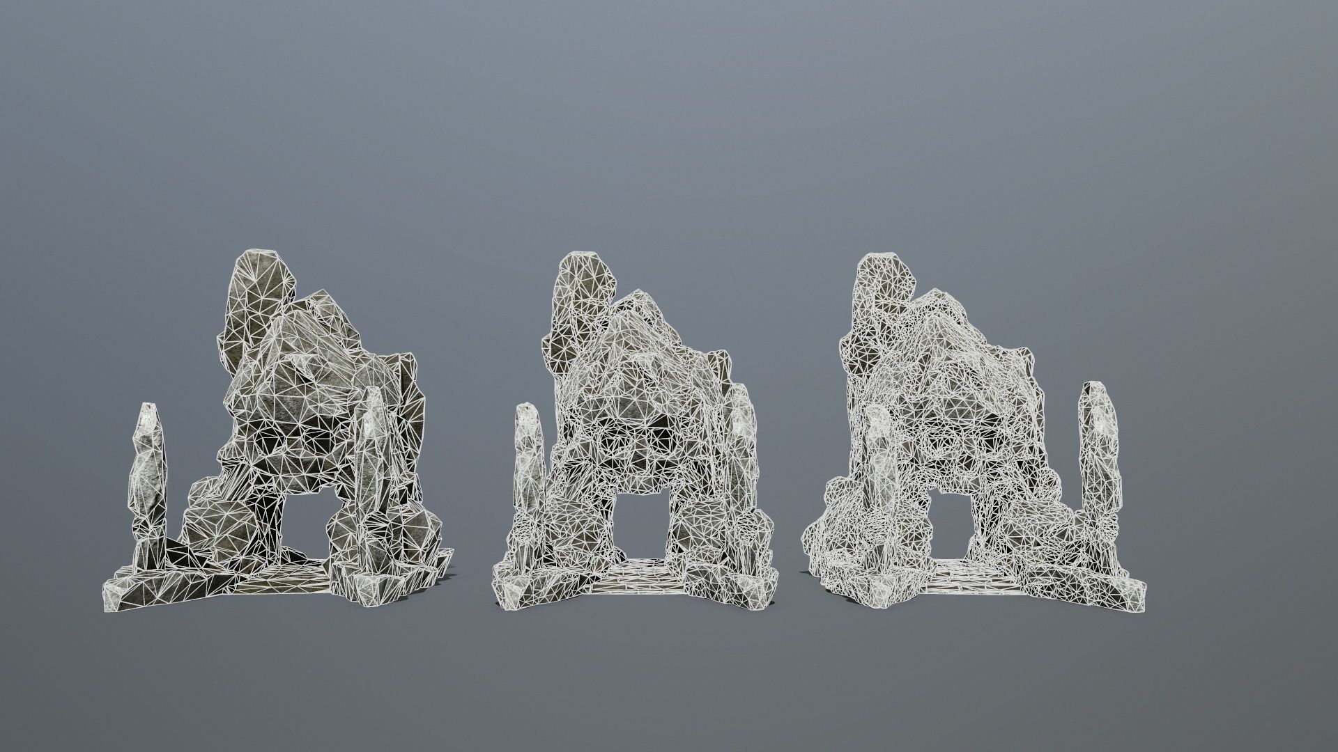 skull gate Low-poly 3D model_12