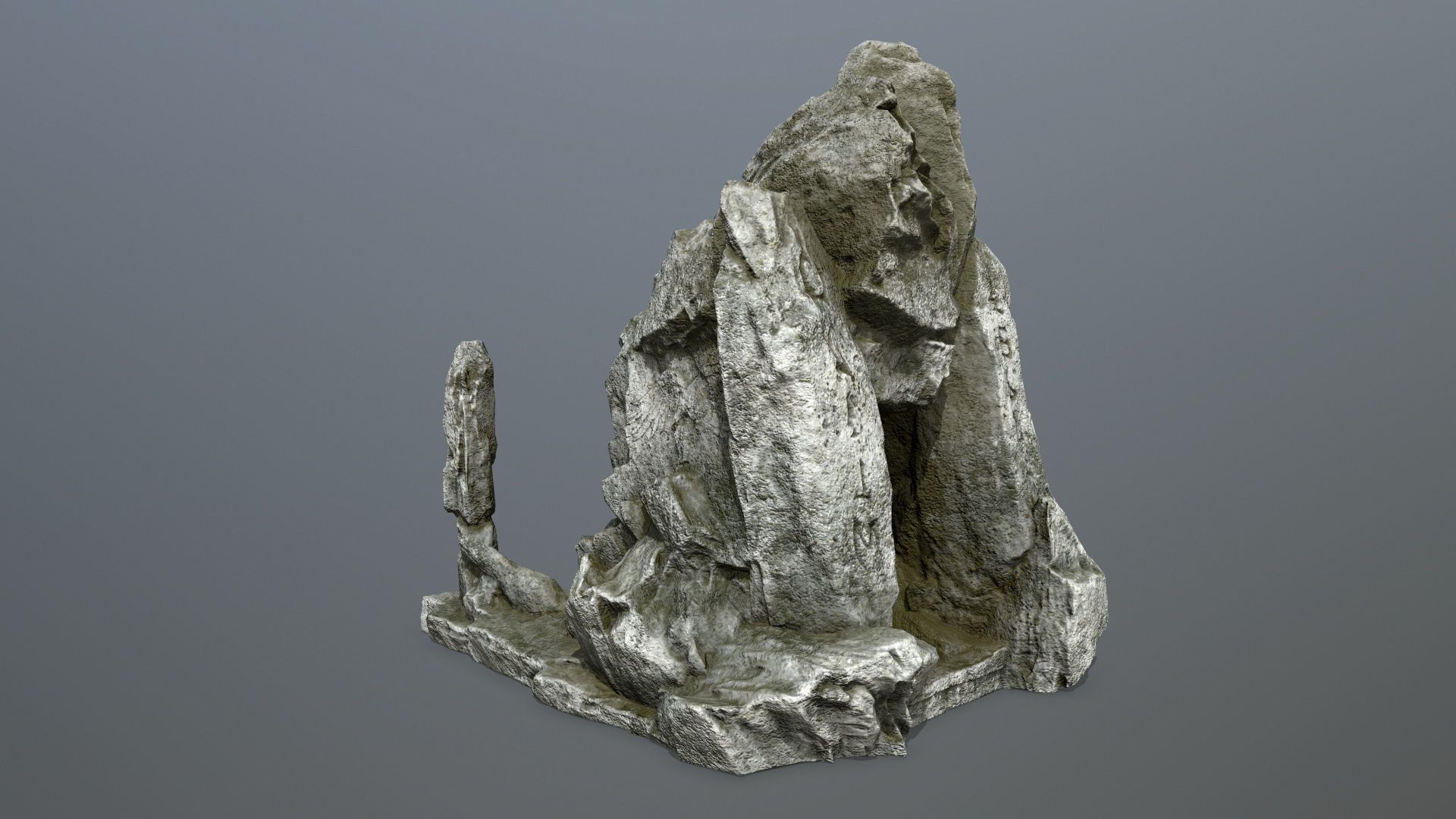 skull gate Low-poly 3D model_5