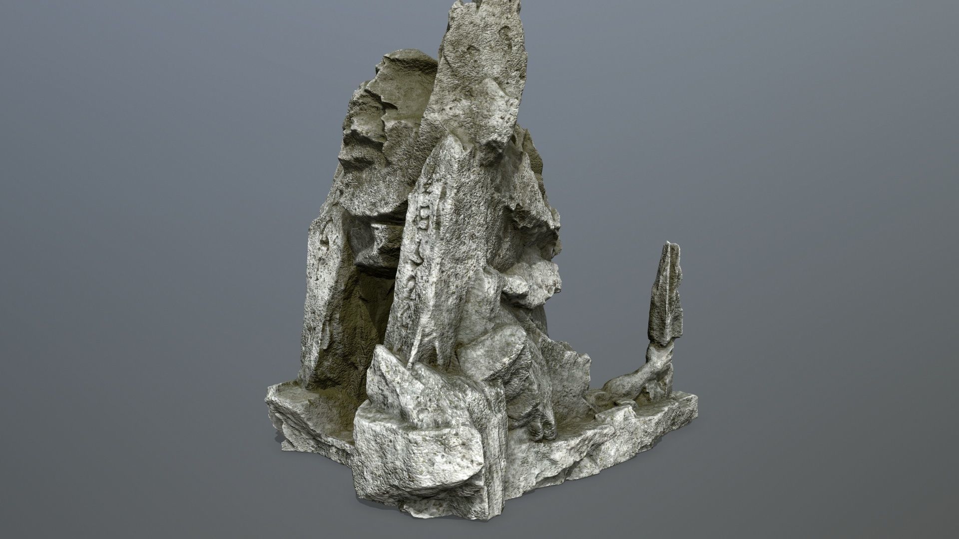 skull gate Low-poly 3D model_7