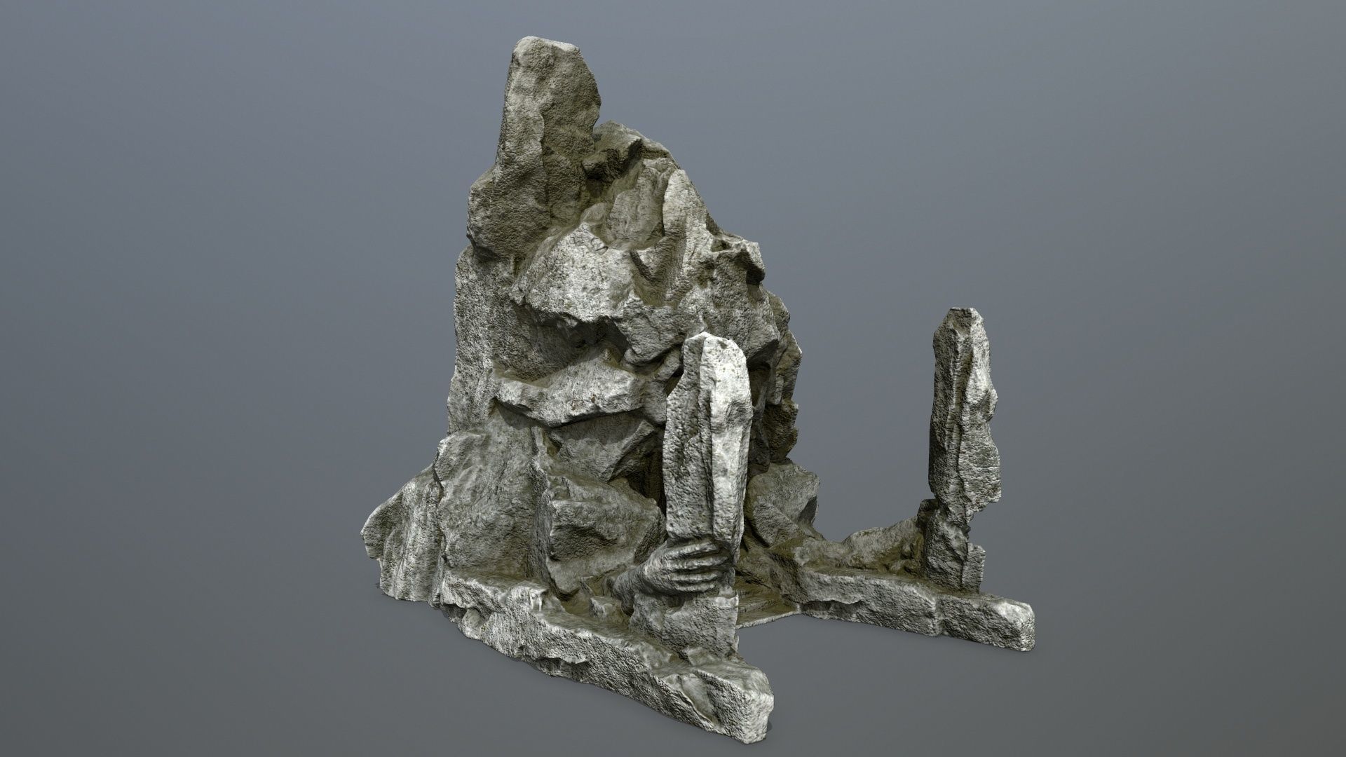 skull gate Low-poly 3D model_9