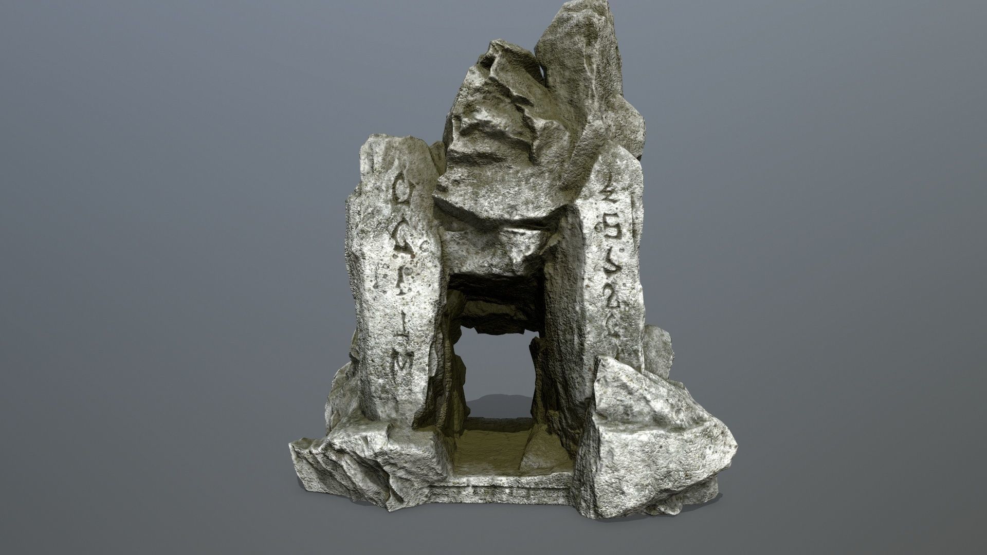 skull gate Low-poly 3D model_6