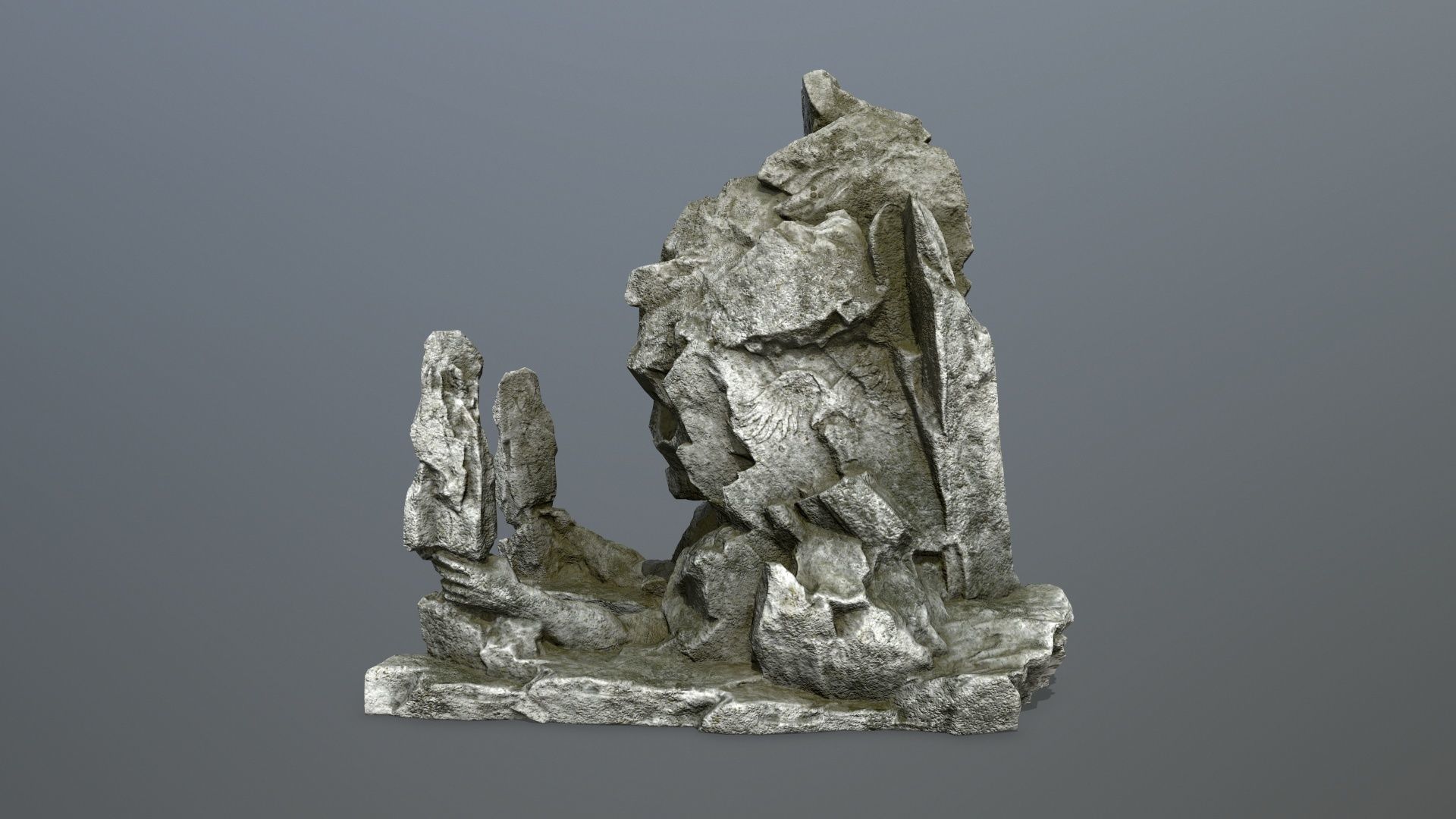 skull gate Low-poly 3D model_4