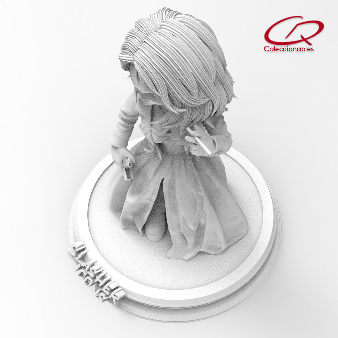 Chuckys Bride - Tiffany - Slasher icons 3D print model_11