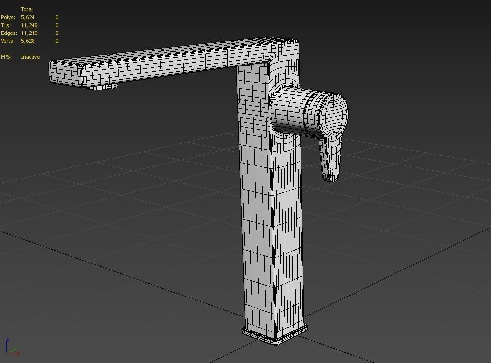 Faucet M02 Low-poly 3D model_6