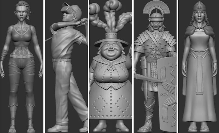 sculpt 3d model for 3d printing and rendering Low-poly 3D model_6