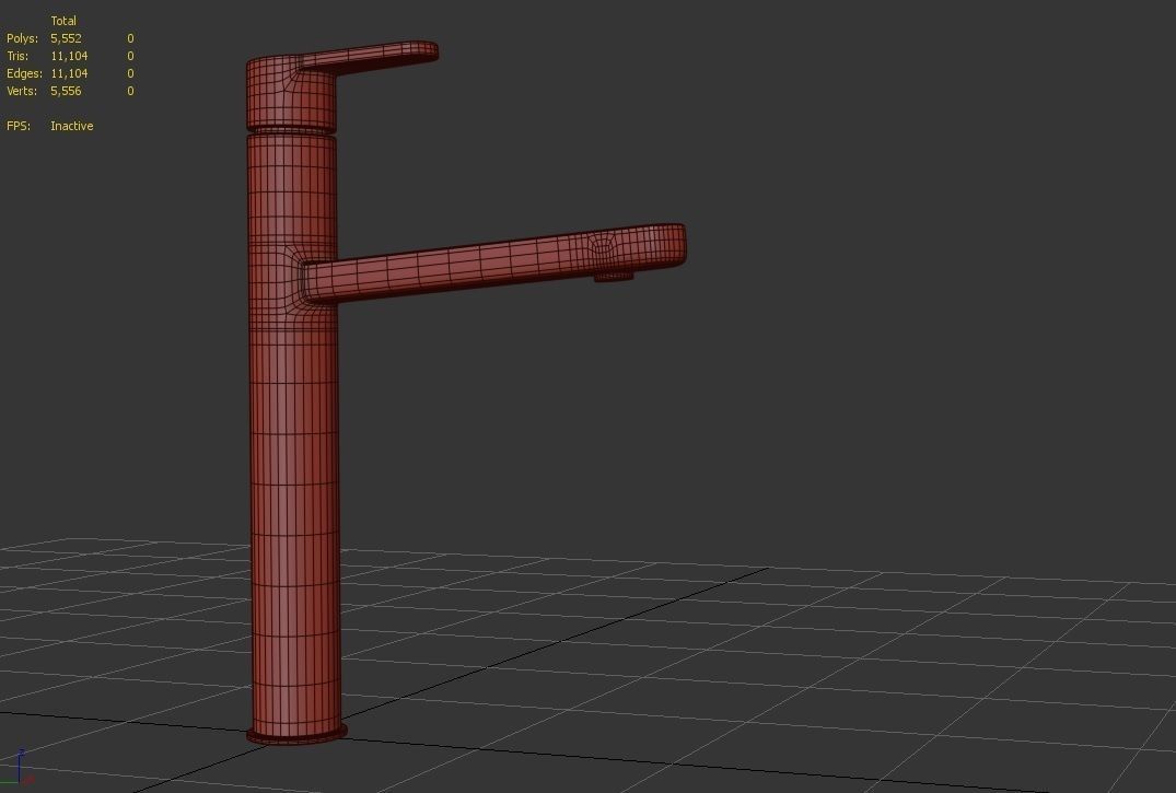 Faucet M03 Low-poly 3D model_5