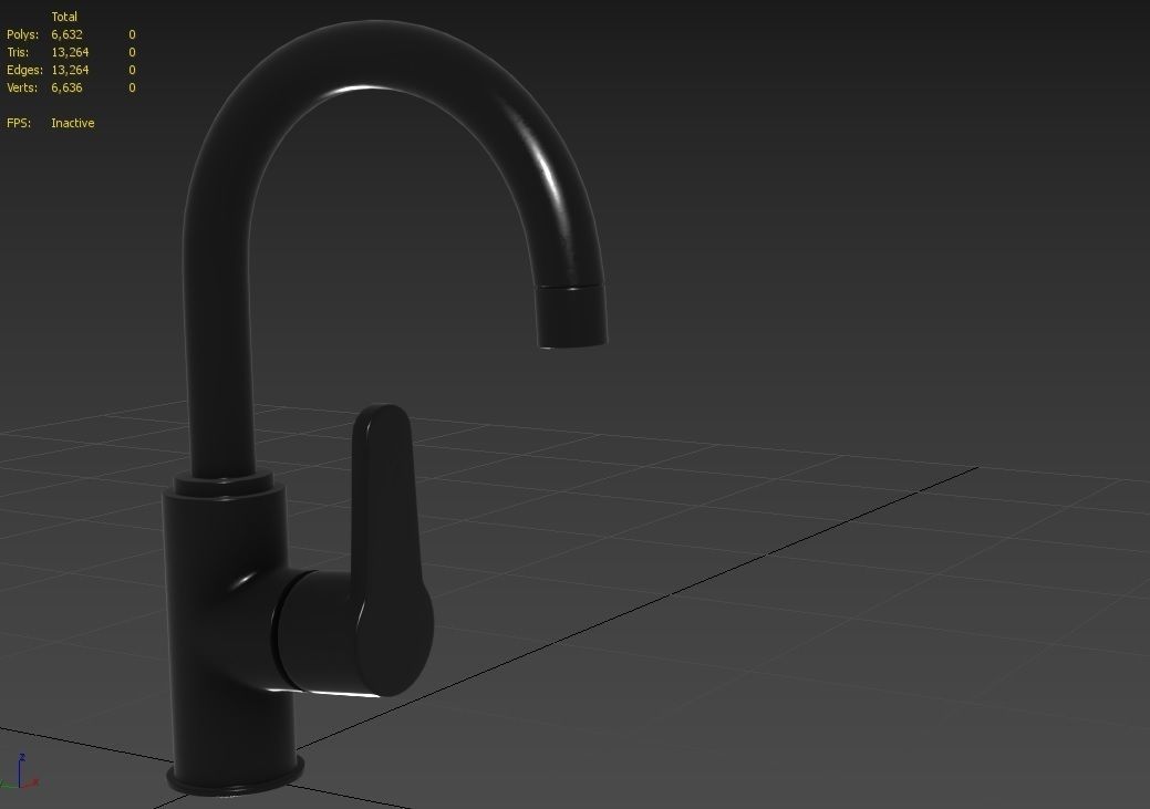 Faucet M04 Low-poly 3D model_6